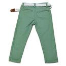 Olive Dobby Fabric Belted Trouser Nawao.com