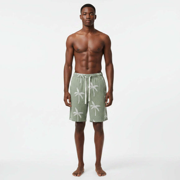 Olive Embtrouser Short  Cord  Green Nawao.com