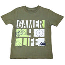 Olive Gamer Printed Short Sleeve T Shirt Dark Green 5 6 Years Nawao.com
