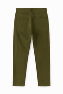Olive Green 5 Pocket Slim Fit Trouser Nawao.com