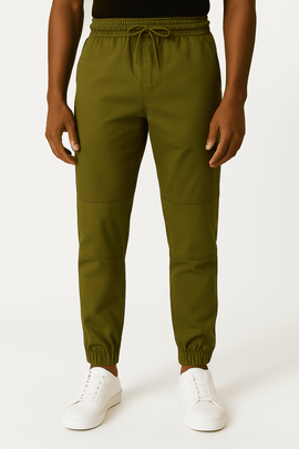 Olive Green Grament Jogger Dark faded Green Nawao.com