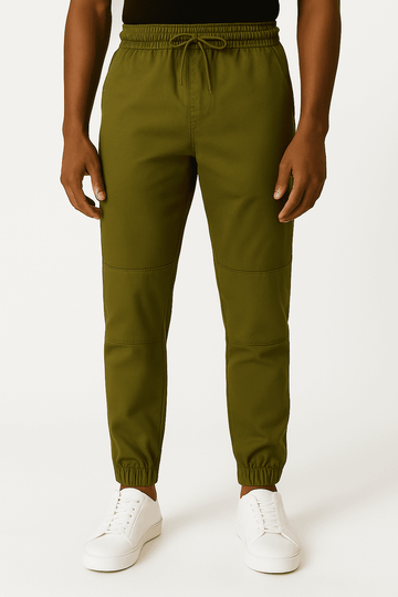 Olive Green Grament Jogger Dark faded Green Nawao.com