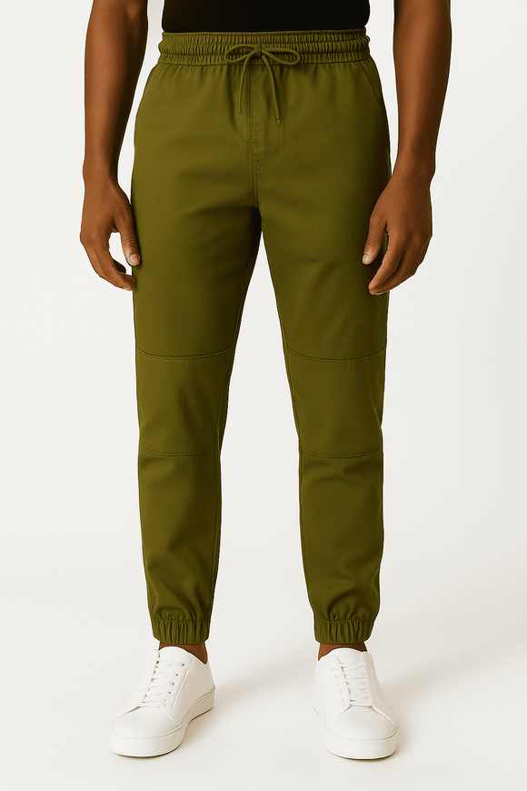 Olive Green Grament Jogger Dark faded Green Nawao.com