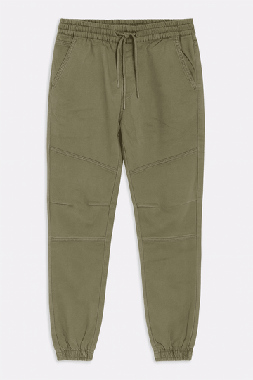 Olive Green Knit Denim Jogger Dark Nawao.com