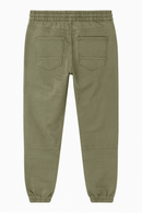 Olive Green Knit Denim Jogger Dark Nawao.com