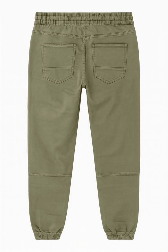 Olive Green Knit Denim Jogger Dark Nawao.com