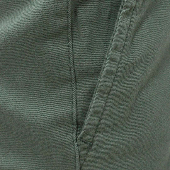 Olive Green Twill Joggers Dark Green Nawao.com