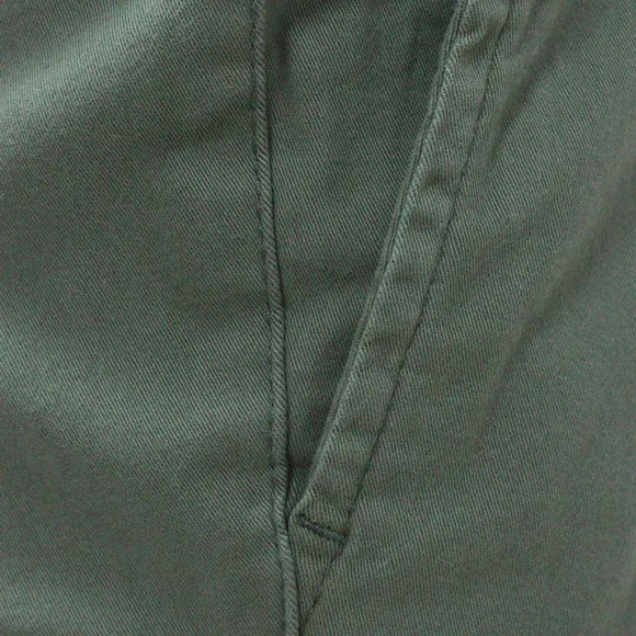 Olive Green Twill Joggers Dark Green Nawao.com