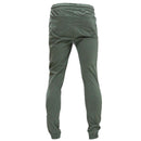 Olive Green Twill Joggers Dark Green Nawao.com