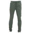 Olive Green Twill Joggers Dark Green Nawao.com