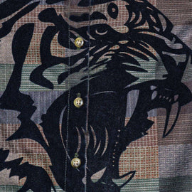 Olive Ls Shirt With Front Print Nawao.com