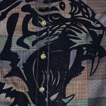 Olive Ls Shirt With Front Print Nawao.com