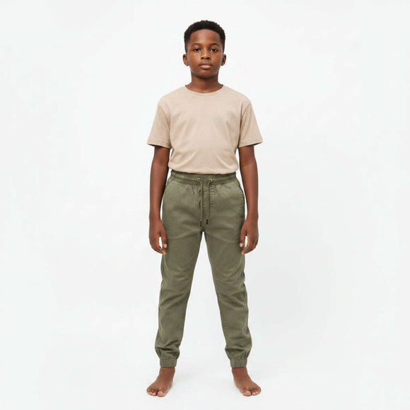 Olive Pull On Table Jogger Green 13 14 Years Nawao.com