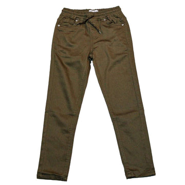 Olive Pullon Knit Denim Jeans Nawao.com