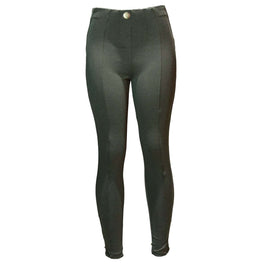Olive Single Button Dart Ponte Legging Nawao.com