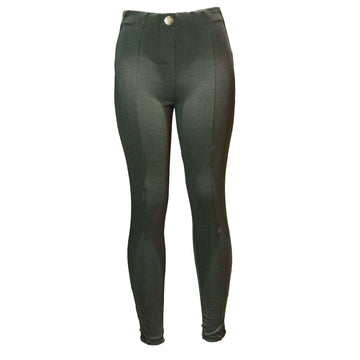 Olive Single Button Dart Ponte Legging Nawao.com
