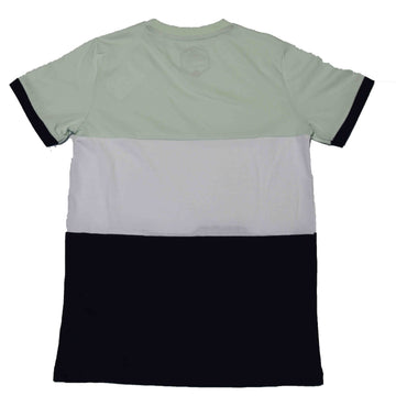 Olive White Navy Blue Colorblock Tee Nawao.com