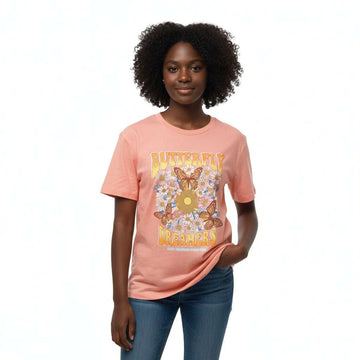 Orange Floral S S T Shirts Nawao.com