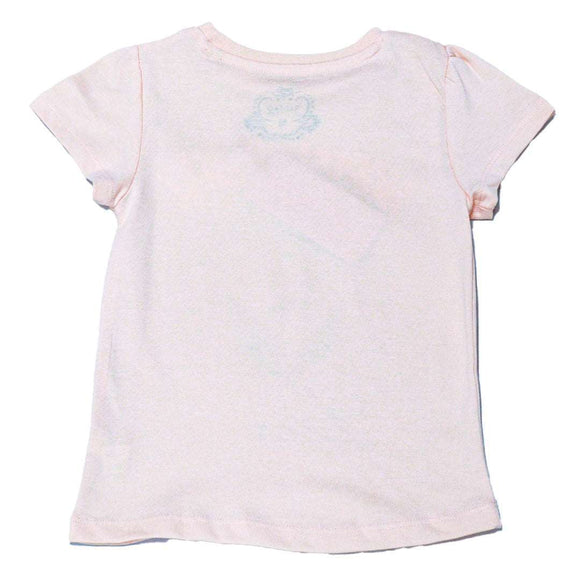 Orange Happy Flower Placement Print  S S T Shirt Orange Nawao.com