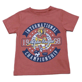 Orange Lion Printed Short Sleeve T Shirt Nawao.com