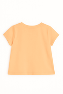Orange Snoopy Placement Print T Shirt Orange Nawao.com