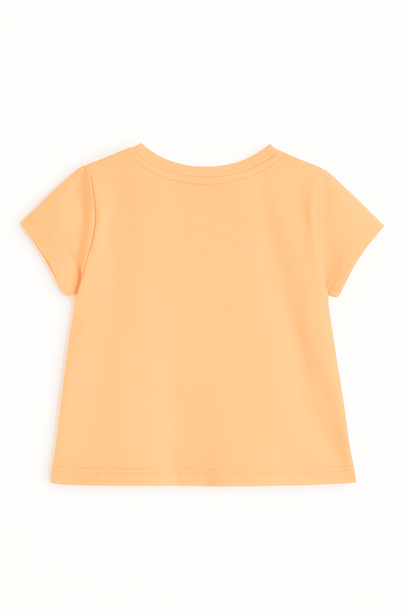 Orange Snoopy Placement Print T Shirt Orange Nawao.com