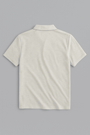Ottmeal Zip Placket Polo Shirt With Chest Logo Ecru Nawao.com