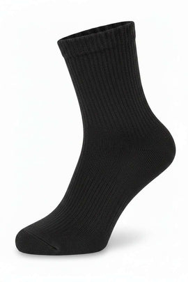 Pack Of 5 Junior Boys Crew Length Socks   Black Black 2 4 Nawao.com