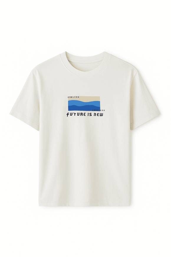 Pale Blue Graphic Tee Pale Nawao.com