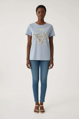Pale Blue Le Mode Foil Tshirt Nawao.com