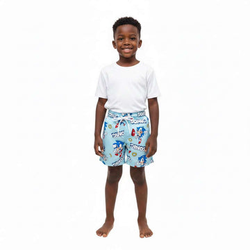 Pale Blue Sonic Aop Swim Shorts Pale Blue Nawao.com