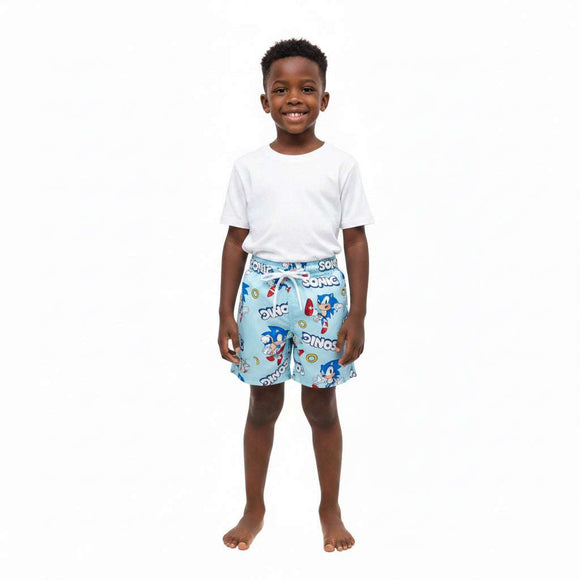 Pale Blue Sonic Aop Swim Shorts Pale Blue Nawao.com