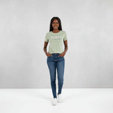 Pale Green Graphic Tshirt Nawao.com