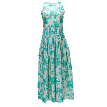 PALE GREEN SLEEVELESS LONG DRESS Nawao.com