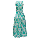 PALE GREEN SLEEVELESS LONG DRESS Nawao.com