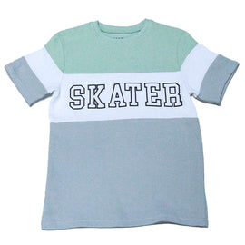 Pale Green White Grey Colorblock Ottaman Tee Nawao.com