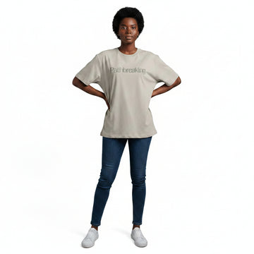 Pale Grey Oversize T Shirt Nawao.com