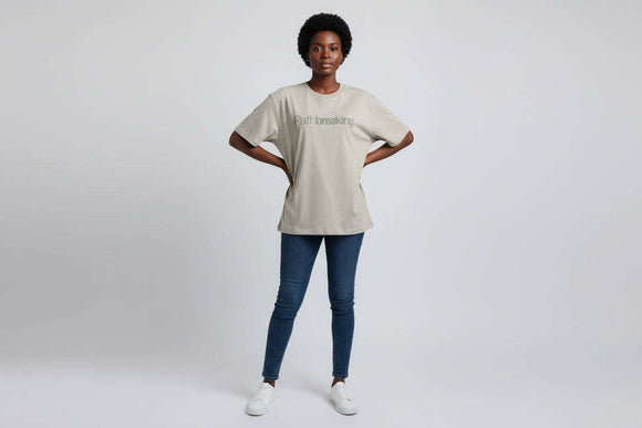 Pale Grey Oversize T Shirt Nawao.com