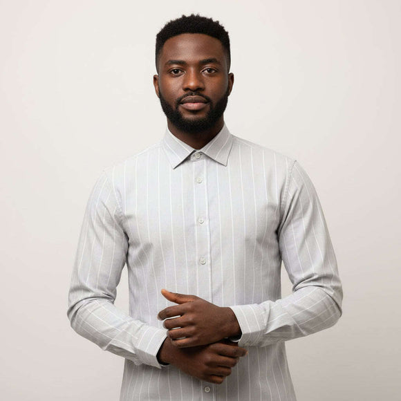 Pale Grey Stand Up Pack Shirt Pale Grey Small Nawao.com