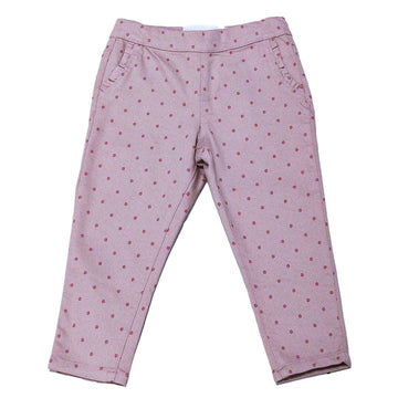 Pale Pink Aop Slim Fit Denim Jeans Nawao.com