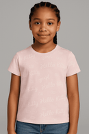 Pale Pink Barbie Allover Print Boxy T Shirts Nawao.com