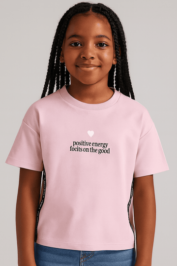 Pale Pink Drop Shoulder T Shirt Nawao.com