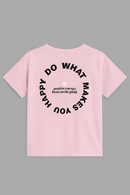 Pale Pink Drop Shoulder T Shirt Nawao.com