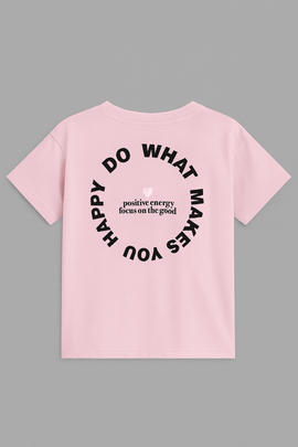 Pale Pink Drop Shoulder T Shirt Nawao.com
