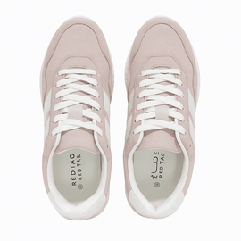 Pale Pink Hiker Sneaker With Overlay Detail Nawao.com