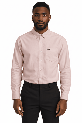 Pale Pink Mens Casual Shirt Nawao.com