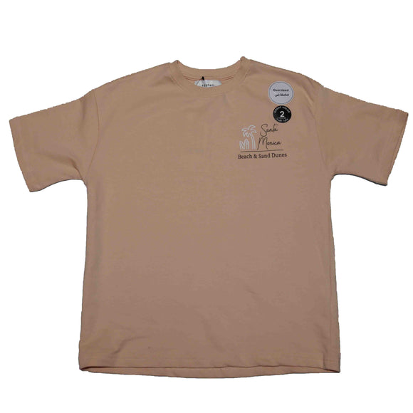 Pale Pink Oversize Casual Set Nawao.com