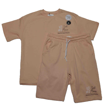 Pale Pink Oversize Casual Set Nawao.com