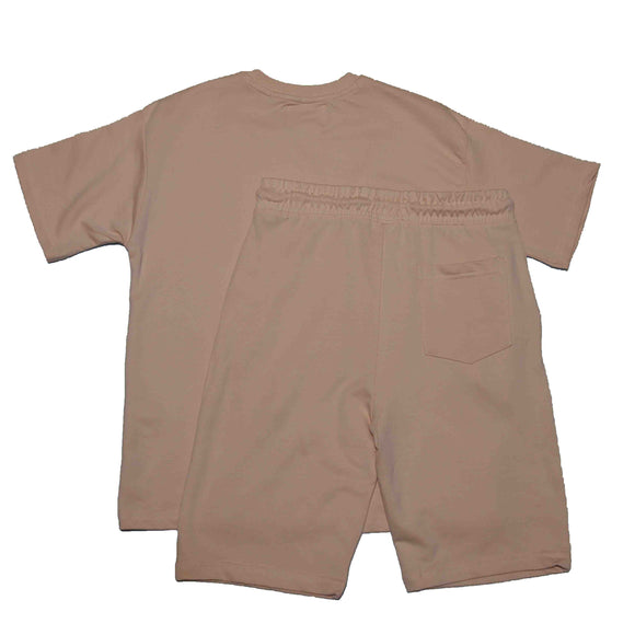 Pale Pink Oversize Casual Set Nawao.com