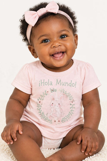 Pale Pink Placement Print Single Jersey T Shirt Pale Pink Nawao.com